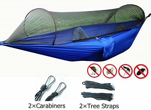 TOMTU Mini Size Mosquito Net Camping Hammock Bed Widened Parachute Fabric Anti-bug Hammock, Ultralight &amp; Quality Comfort for Hiking,Fishing, Travel, Outdoors, Backpacking and Backyard