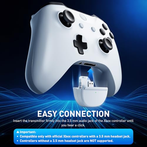 Wireless Gaming Headset with Noise-Canceling Mic for Xbox Series X/S, Xbox One, PS4, PS5, PC, Mac, 2.4GHz Wireless & Bluetooth 5.4 Gaming Headphones, 100-Hour Battery, 50mm Drivers