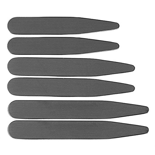 Personalized Master 6-12pcs 3 Sizes Stainless Steel Collar Stays Mens Dress Shirt Bones Stiffeners+Gift Box