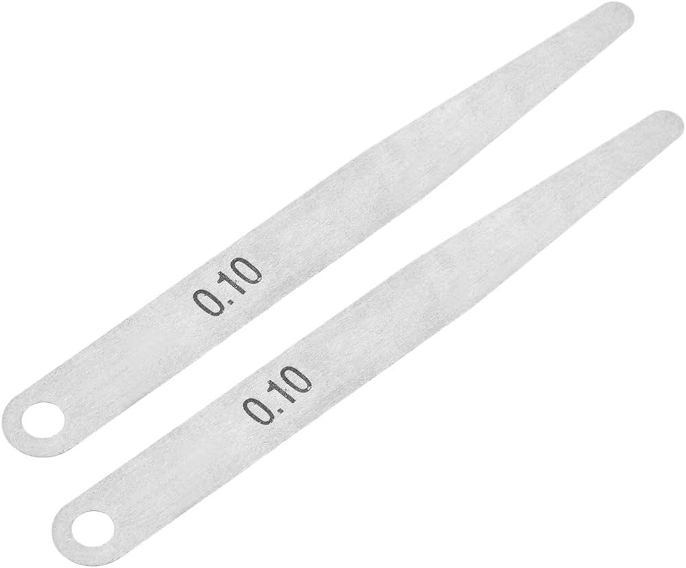 sourcing map Metric Thickness Feeler Gauge 0.1mm Stainless Steel Measuring Tool for Gap Width 2pcs