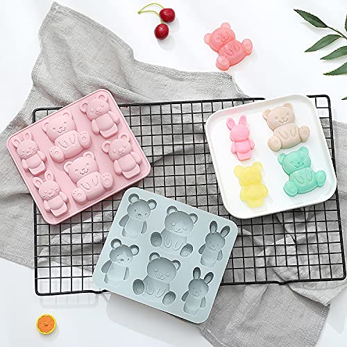 2 Pack Silicone Gummy Bear Molds,Jello Molds for Kids Make Large