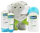 Cetaphil Baby Sensitive Skin Bath Time Essentials Gift Set with Elephant Hoodie Towel
