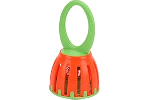 VGEBY Handled Cage Bell, Baby Cage Bell Rattle, Orff Percussion Instrument for Kids, Early Music Education, Silver