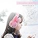 Dylan Volume Limiting Wired Headphone for Children Over-Ear Retractable Cord Animal Bunny- Pink