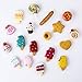 Pack of 18 Dessert Fridge Magnet Decor Refrigerator Magnets Sticker Home Decoration Children's Early Education Cupcake French Totast Sweet Mini Size 2cm