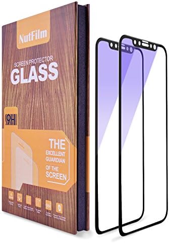 iPhone X Screen Protector Edge to Edge [2-pack] , Anti Blue Light Ray Glare Full Coverage Tempered Glass Screen Protector Film for Apple iPhone X iPhone 10 [Black 5.8’’] 3D Touch (Anti Blue Light)
