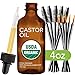 Castor Oil - USDA Certified Organic - 100% Pure, 4 ounce, Cold-Pressed, Extra-Virgin, Hexane-Free. Best Serum For Eyelash, Hair, Eyebrows & Skin - Boost Growth Naturally - with Applicator Brush Kit