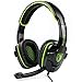 SADES SA708 Stereo Gaming Headset Heahphone for PC with Volume-Control Microphone(Green)