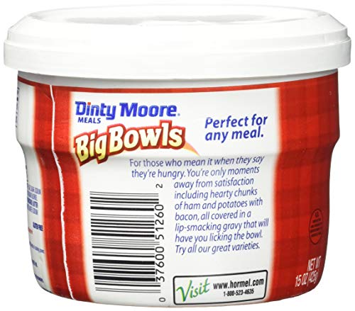 DINTY MOORE Big Microwaveable Bowl, Scalloped Potatoes and Ham, 15 Ounce (Pack of 8) - Thumbnail 4