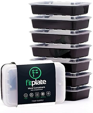 1 Compartment Meal Prep Containers (Set of 7) Freezer Food Containers- Plastic Freezer Meal Containers, Bpa Free, Prep Meal Containers, Reusable and microwave safe