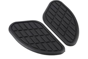 ESTINK Motorcycle Fuel Tank Knee Pad, Pair of Rubber Motorcycle Fuel Traction Pad Protector Vintage Universal Knee Grip Decals Gas Fuel Knee Grip Protector for Motorcycle Decoration (Black)