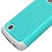 OEAGO LG Optimus Zone 3 Case, LG K4 LTE Case, LG Spree Case, LG Rebel Case - Shock-Absorption Dual Layer Defender Protective Cover for LG Optimus Zone 3 / LG K4 LTE/LG Spree/LG Rebel LTE - Teal
