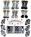 Tiny Captain Toddler Boys Grip Socks - Baby Toddler Newborn Kids Boys Non Slip/Anti Skid (Black, White, Grey - 6 Pairs, 1-3 Year Old)