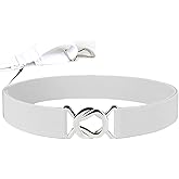 Dorchid Adjustable Stretch Belt No Show Flat Buckle Women Belts for Dresses Jeans Pants Casual Belts Fits waist upto 50 Inch