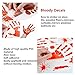 104 Pcs Scary Halloween Party Supplies Bloody Halloween Decorations Indoor, Window Decals Wall Sticker Floor Clings, Handprint Decal Footprint Sticker for Bathroom Office Window Wall Door Floor