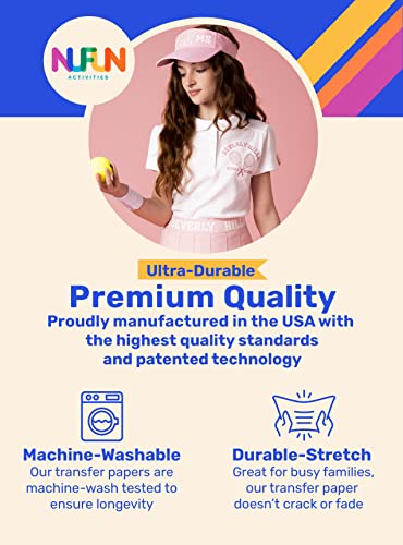 NuFun Activities Printable Iron-on Heat Transfer Paper for T Shirts ...