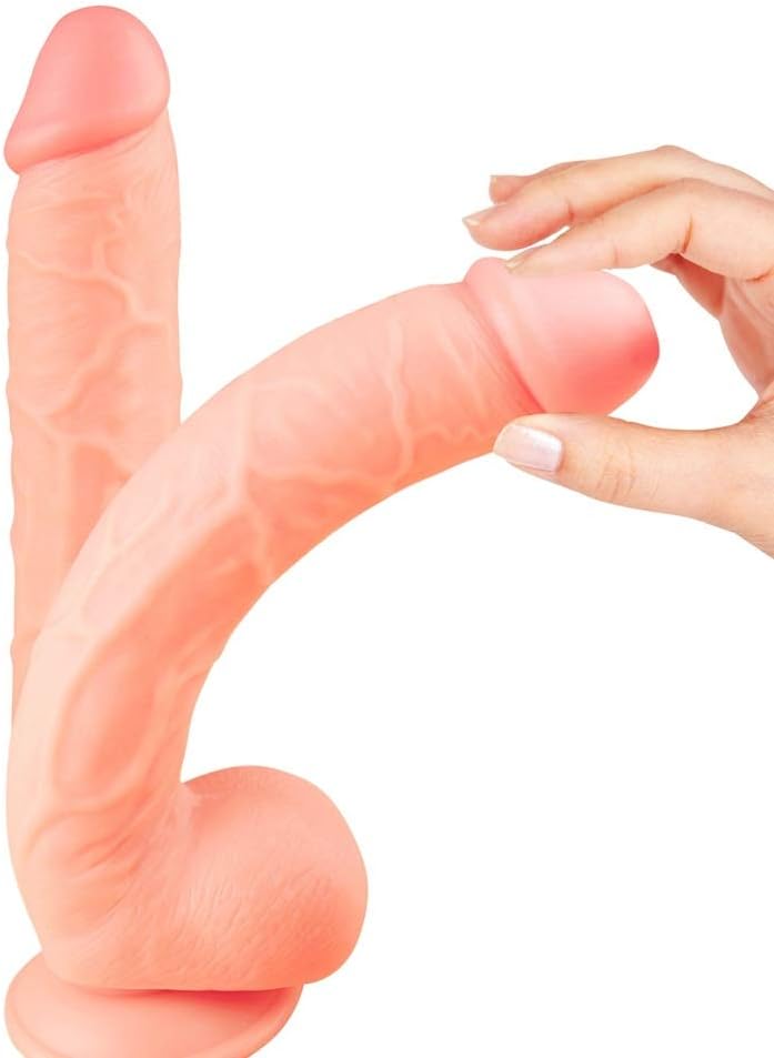 LOLINEDNAT 11.0" Large-Size Realisric -Ðîl`dɔ Real Texture Exciting Enjoy Toy Safety Waterproof with Strong Suction Cup, YJ35 (Color : Flesh)