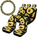 BBTO 8 Pieces Sunflower Car Accessories Set, 7