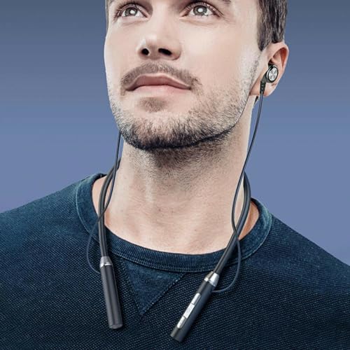 Bluetooth Neckband Headphones,Halter Neck Wireless Bluetooth Headphones, Multi-Function Sports Earbuds, Waterproof Stereo Earphones Noise Canceling Headphones for Outdoor Travel Sports (Sky Blue)