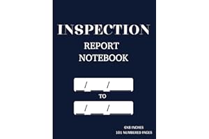 Inspection Report Notebook: 6 x 8 Inspection Notes | Field Log Book for Health Inspectors, Environmental Health Officers, and