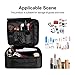 Solofish Portable Cosmetic Bag, Travel Makeup Case Packing Organizer Storage Containers with Top Handle and Removable Divider (Cosmetic are Not Include)