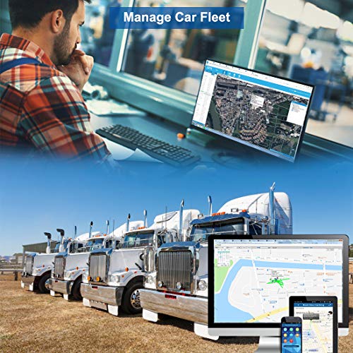 GPS Car Tracker-3G Real Time Accurate Locator Device Tracking for Car Motorcycle Truck Vehicle Van Free Fee Strong Magnet Monitoring Waterproof Worldwide Anti-Lost Geo-Fence Remove Alarm TK905