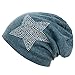 DJT Unisex Star Rhinestone Cotton Beanie Skull Cap