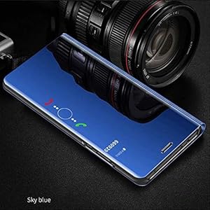 JIAFEI Custodia per Oppo Reno 4Z (5G), Custodia Luxury Mirror Flip Traslucido Clear View Specchio Standing Cover Anti… - immagine 4