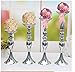 2 Pieces 50cm Height Metal Candle Holder Candle Stand Wedding Centerpiece Event Road Lead Flower Rack (Silver x 2) (Silver, 19.6