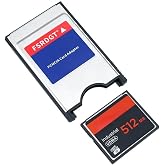 ANXILE 1 PCS 512MB CF Memory Card and 1 PCS PC Card Adapter Camera CF Card UDMA HighSpeed Atable Flash Memory