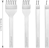 SteelFever Leather Craft Lacing Stitching Punch Hole Set 4mm Prong Pitch view 2