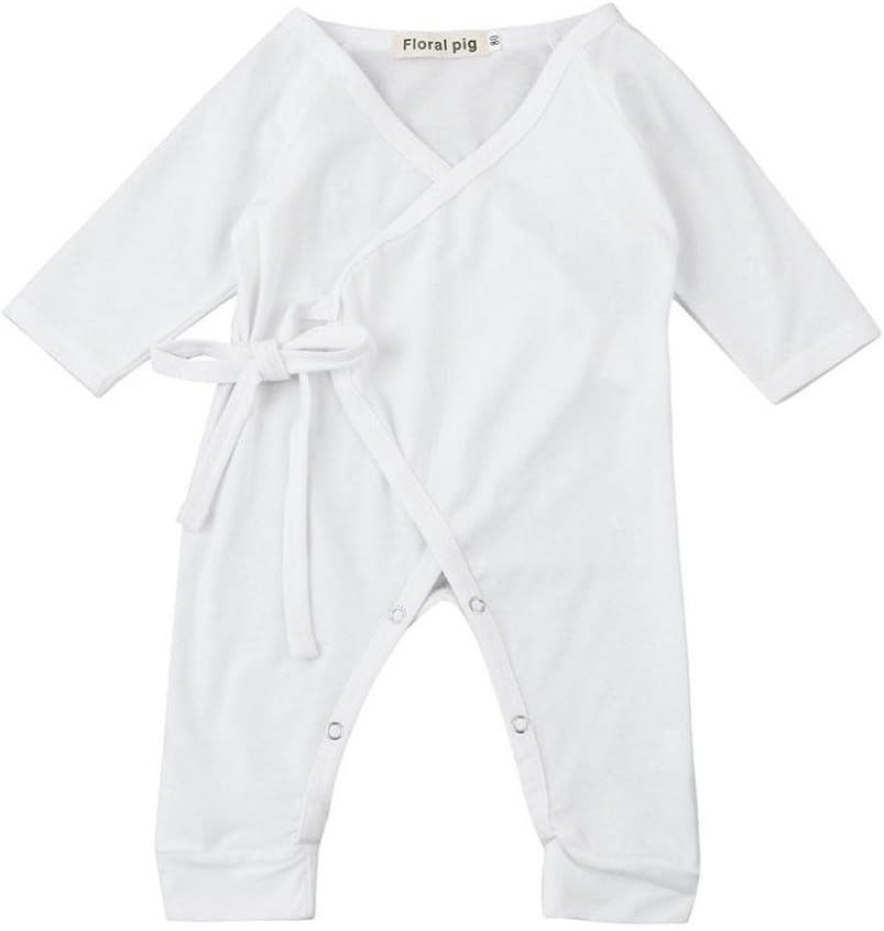 BURFLY Baby Clothes Set, Newborn Baby Angel Wings Lace-up Cardigan Romper Jumpsuits