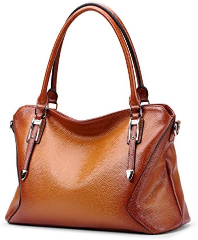 Vintage Women’s Leather Purse Tote Shoulder bag &amp; CrossBody Handbag For Ladies By Coolcy (Sorrel)