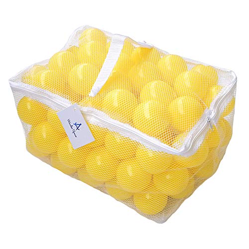 Wonder Space Soft Pit Balls, Chemical-Free Crush Proof Plastic Ocean Ball, BPA Free with No Smell, Safe for Toddler Ball Pit/ Kiddie Pool/ Indoor Baby Playpen, Pack of 100 (Yellow) - Thumbnail 5