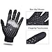 anqier Cycling Gloves, Waterproof Full Finger Touchscreen Gloves Winter Gloves for Men and Women, Black-D, Small