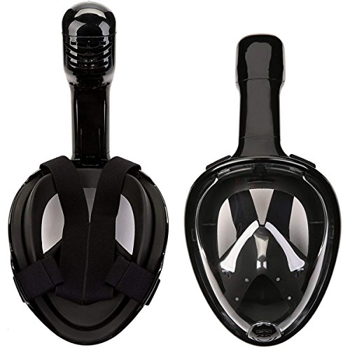 Pankoo Full Face Snorkel Mask, 180º Panoramic View Diving Scuba Mask Anti-Fog Anti-Leak Adjustable Head Straps Design Adults,Youth,Kids - Thumbnail 6