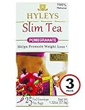 Hyleys Tea Slim Tea, Pomegranate, 75 Tea Bags (3 Pack)
