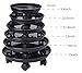 Amkoskr 2 Pack 15.5″ Black Plant Caddy Round Movable Planter with Easy Moving Caster Wheels Dolly Trolley Tray Pallet Outdoor Indoor Tree Flower Stand Planterthumb 4