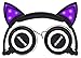 SoundBeast Cat Ear Headphones with Glowing Lights (Purple)