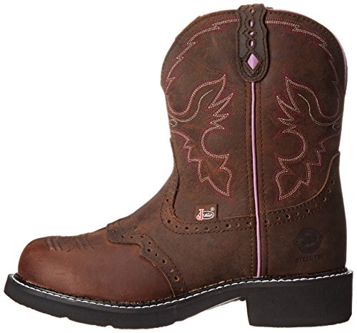 Justin Boots Women's Gypsy Collection 8" Steel Toe,Aged Bark,9.5B - Thumbnail 5