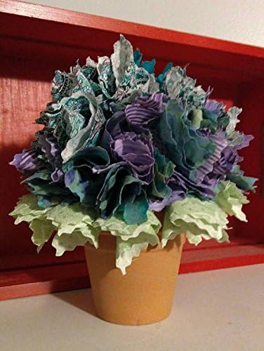 Fabric Floral Arrangement - Terra Cotta Pot Bouquet - Floral art - Fabric Bouquet - Fabric Arrangement