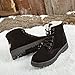 NOT100 Womens Snow Boots for Winter Ankle Boots Combat Walking Shoes Booties Black Vegan Size 11