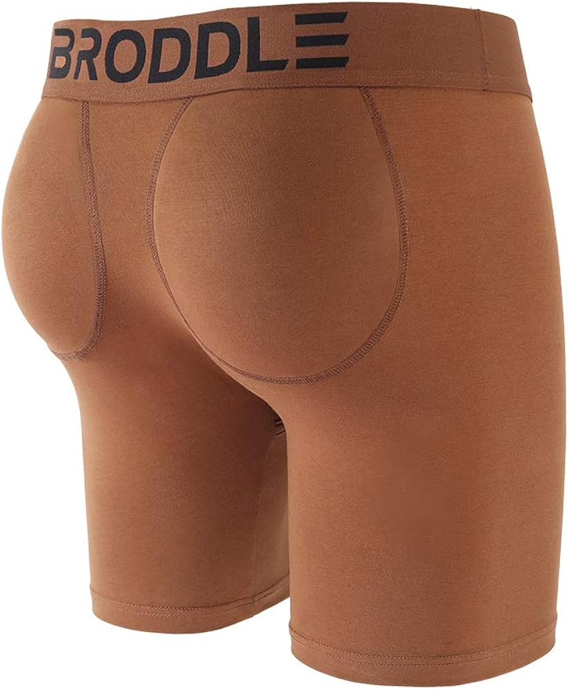 BRODDLE Mens Package and Butt Padded Underwear Enhancing Boxer Briefs