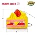 Stress Relief Squeeze Toy for Kids and Adults by YoYa Toys - Slow Rising Strawberry Cake Slice Squishy Scented with Key Chain - Comfortable Hand Rest and Rehabilitation Training Accessory - Gift Box