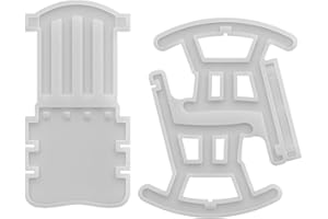 DIYEAH 1 lot de moules en silicone en forme de chaise à bascule pour maison de poupée – Moules miniatures pour mini maison – 