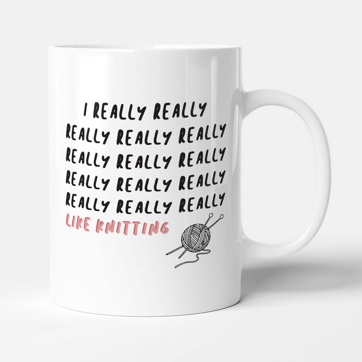 Victorian Printing Co - I Really Really Really Like Knitting - Gift Mug, Ceramic, 11fl.oz.