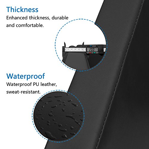 Matladin 8' Folding Gymnastics Gym Exercise Aerobics Mat, 8ft x 2ft x 2in PU Leather Tumbling Mats for Stretching Yoga Cheerleading Martial Arts (Black) - Thumbnail 7