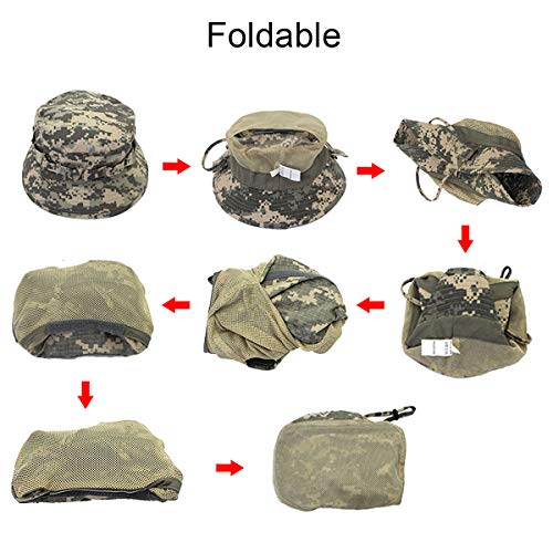 DORRISO Damen Herren Buschhüte UPF 50+ Schutz UV Strand Faltbar Safarihut Reisen Outdoor Hut Fischerhut Anglerhut… – Bild 7