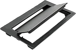 Oakestry Modern Cast Iron Ash Dump Door Heavy-Duty Fireplace Cover with Sleek Black Powder-Coated Finish Durable Design for Clean & Efficient Ash Removal Preventing Debris Spill Balck