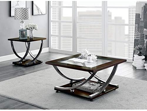 Benjara Benzara Wooden Coffee Table With Glass Top Brown And Silver Buy Online At Best Price In Uae Amazon Ae